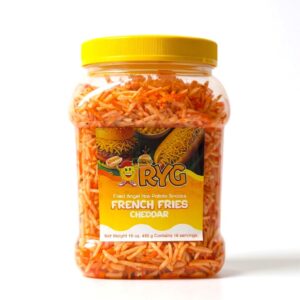 R&G Angel Hair - Bocadillo de patata – Palitos de patata crujientes de corte fino – Sabor Cheddar – 16 oz (450 g)