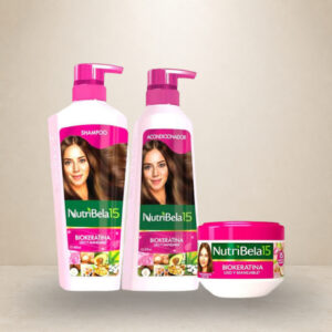 NutriBela 15 – Kit Biokeratina Liso & Manejable (3 Piezas)