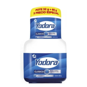Desodorante clásico Yodoraa PACK de 60gr /2.11oz & 32g /1.12oz - Importado de Colombia - máxima protección