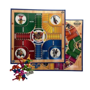 PARQUES MAGNETICO Colombiano-19.7 x 19.7 in-Plegable- Doble Cara - de 4 y 6 jugadores - Juego de mesa Parques Colombianos, Parchís, Ludo - Colombia - Juego para adultos