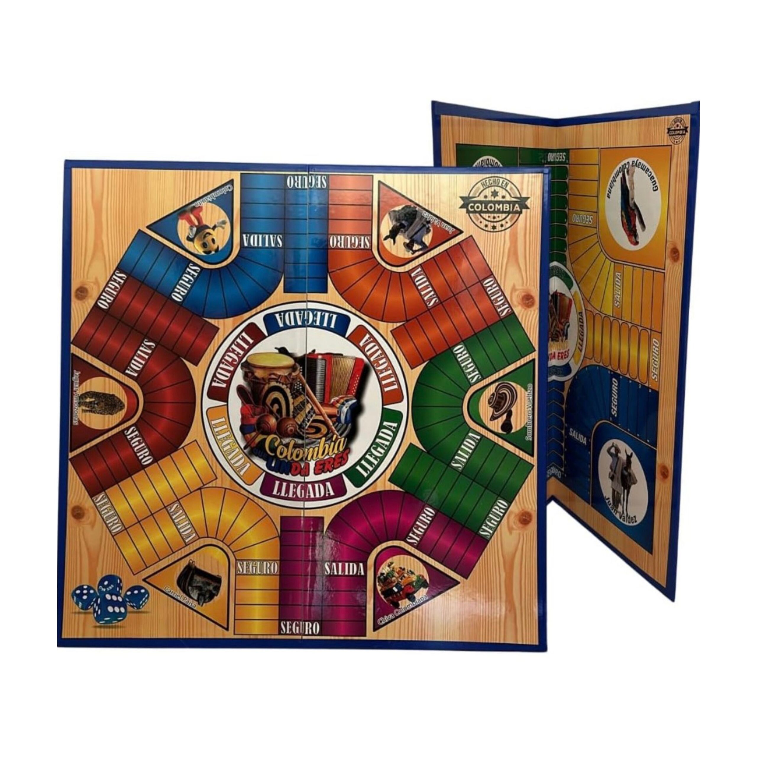 PARQUES MAGNETICO Colombiano-19.7 x 19.7 in-Plegable- Doble Cara - de 4 y 6 jugadores - Juego de mesa Parques Colombianos, Parchís, Ludo - Colombia - Juego para adultos - Imagen 2
