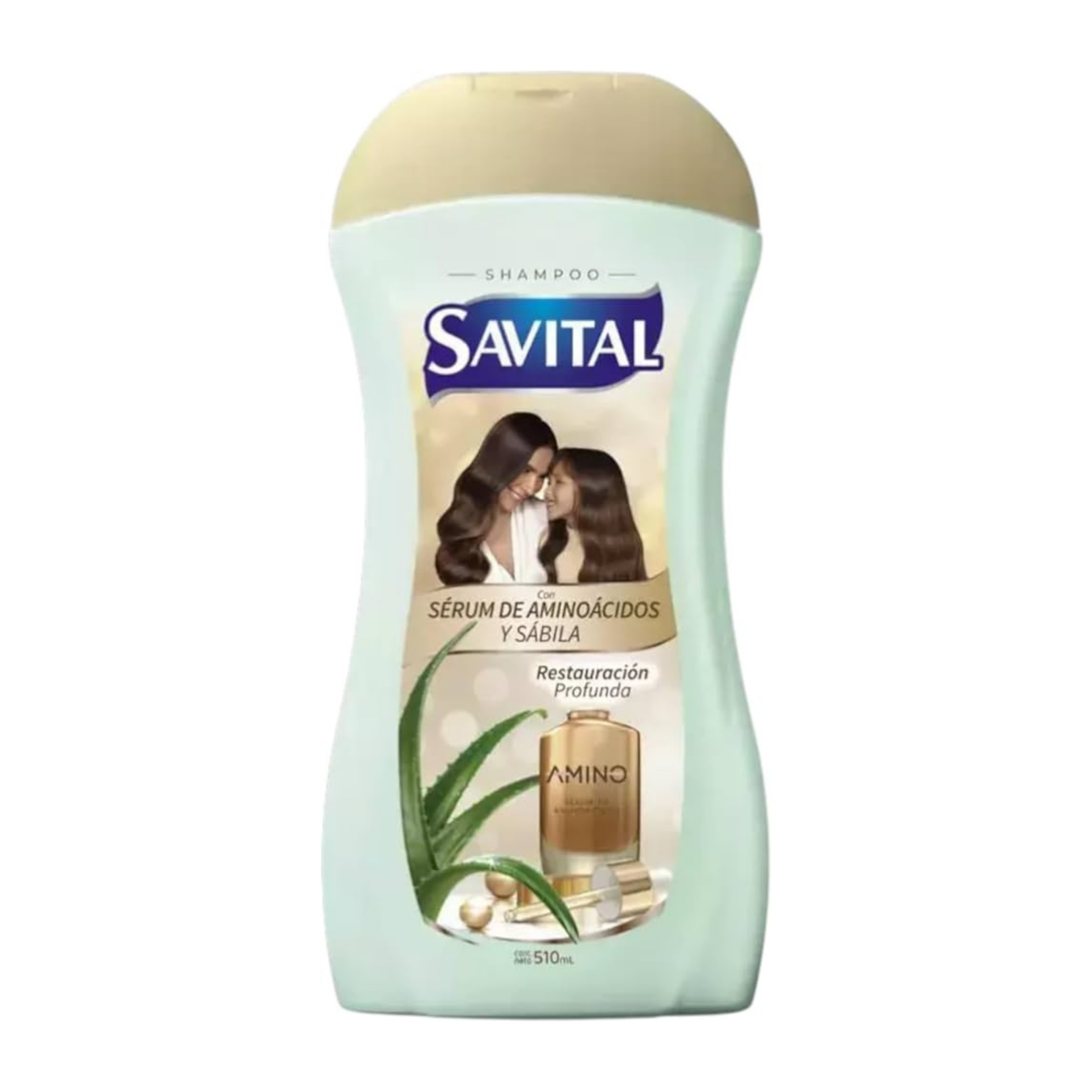 Savital Champú (17.2 fl oz) y acondicionador (16.6 fl oz) Set con suero de aminoácidos y aloe - Dúo diario de cuidado del cabello para cabello suave, liso y brillante - Imagen 3